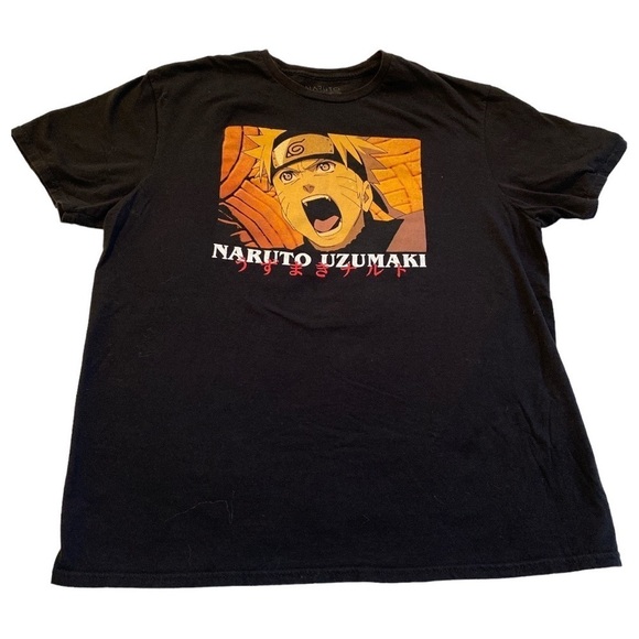 Naruto Uzumaki Mens Shippuden Collection T-Shirt Anime Retro Black XL - Picture 4 of 7